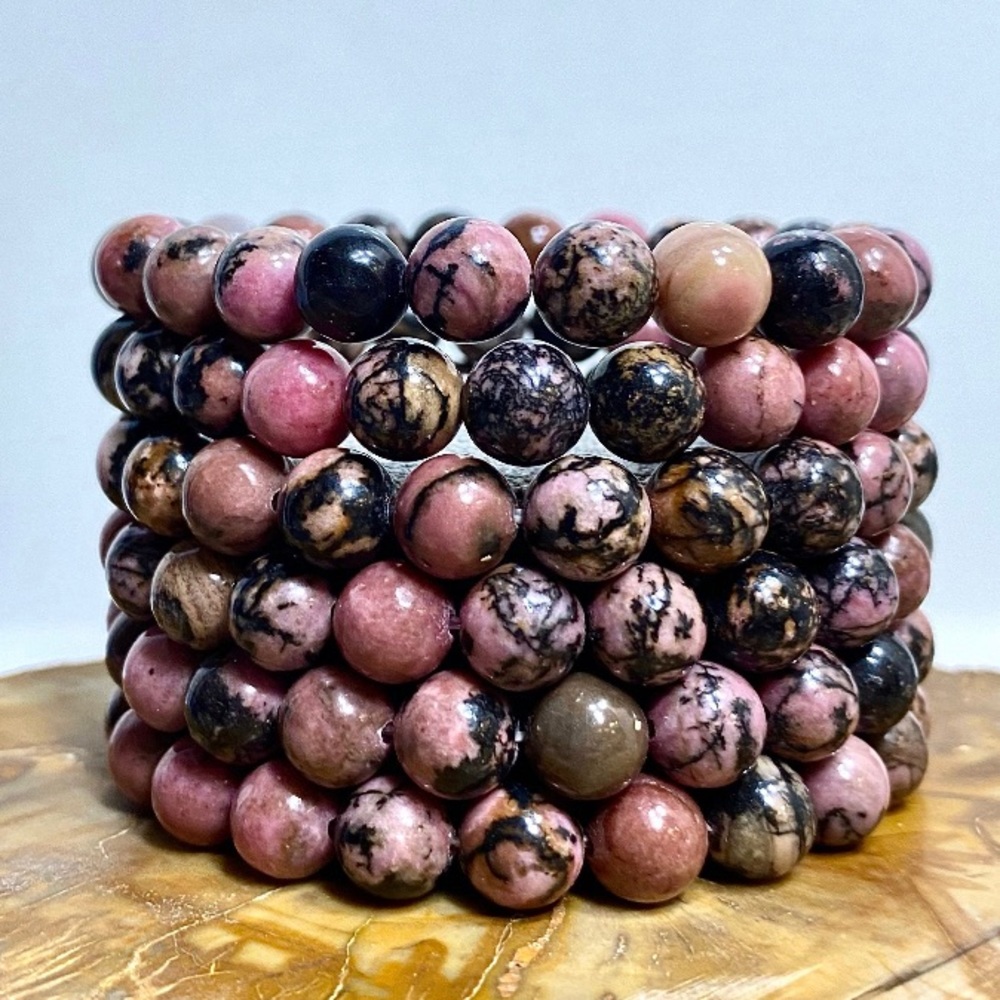 Rhodonite stretch bracelet